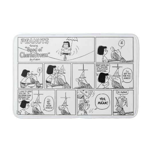 Marcie & Peppermint Patty im Klassenzimmer Badematte (Vorderseite)