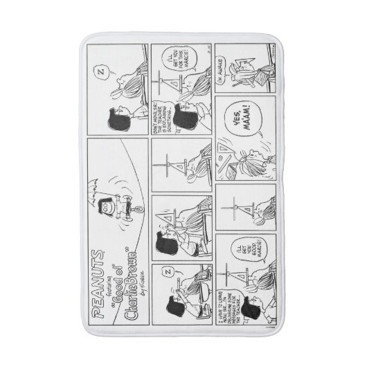 Marcie & Peppermint Patty im Klassenzimmer Badematte (Vorderseite Vertikal)