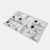 Marcie & Peppermint Patty im Klassenzimmer Fußmatte (Schrägansicht)