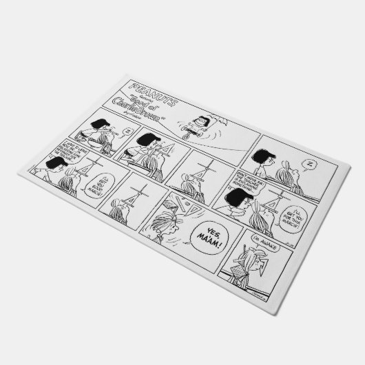 Marcie & Peppermint Patty im Klassenzimmer Fußmatte (Schrägansicht)