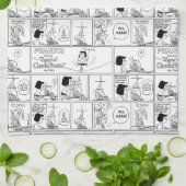 Marcie & Peppermint Patty im Klassenzimmer Geschirrtuch (Gefaltet)