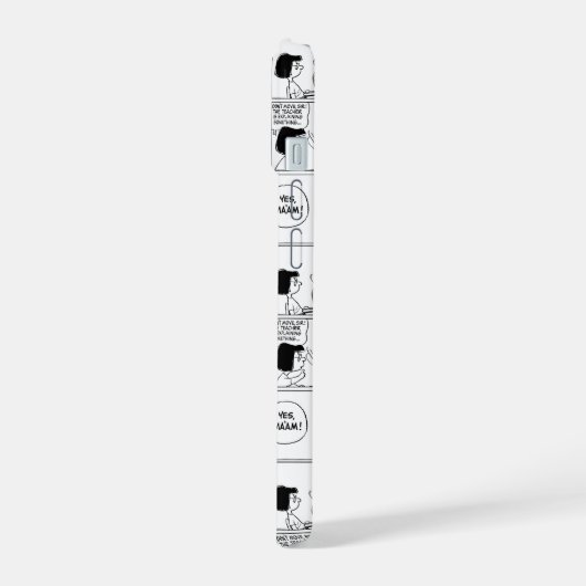 Marcie & Peppermint Patty im Klassenzimmer iPhone 15 Hülle (Linke Seite)