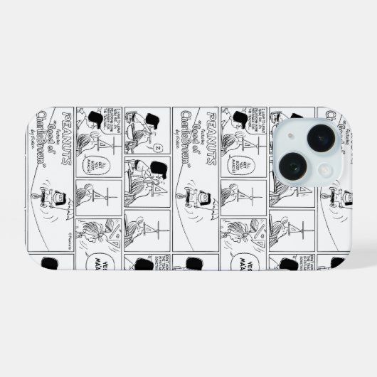 Marcie & Peppermint Patty im Klassenzimmer iPhone 15 Hülle (Rückseite (Horizontal))