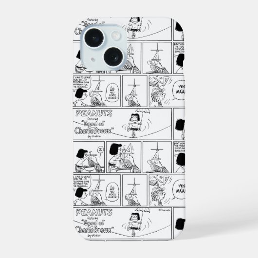 Marcie & Peppermint Patty im Klassenzimmer iPhone 15 Hülle (Rückseite)