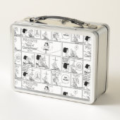 Marcie & Peppermint Patty im Klassenzimmer Metall Brotdose (Rückseite)