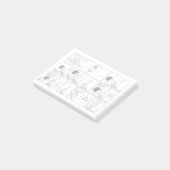 Marcie & Peppermint Patty im Klassenzimmer Post-it Klebezettel (angewinkelt)