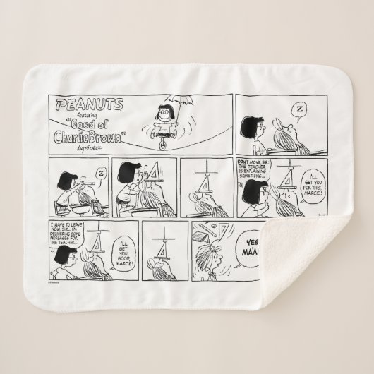 Marcie & Peppermint Patty im Klassenzimmer Sherpadecke (Vorderseite (Horizontal))