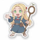 Marcille Chibi Elf-Zauberer Aufkleber (Vorderseite)