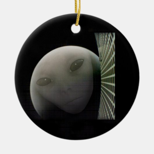 MarCO CubeSat Alien Mars Abarewell Keramik Ornament (Vorne)