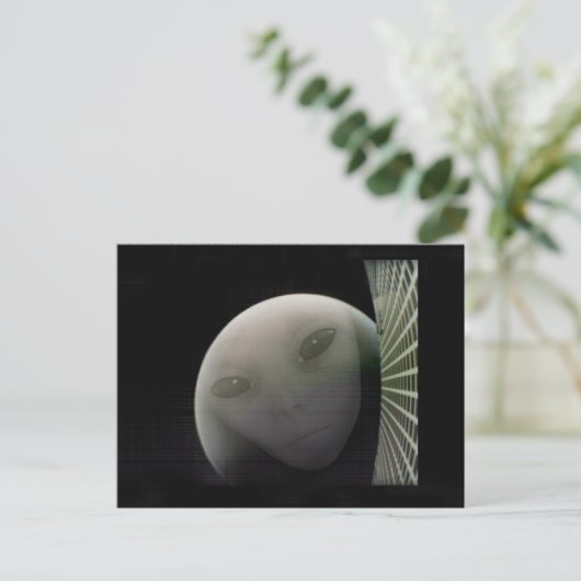 MarCO CubeSat Alien Mars Abarewell Postkarte (Stehend Vorderseite)