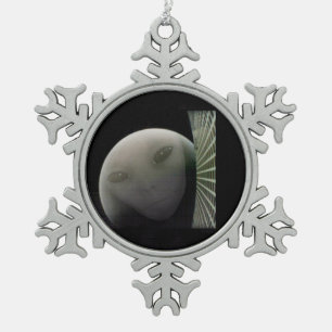 MarCO CubeSat Alien Mars Abarewell Schneeflocken Zinn-Ornament