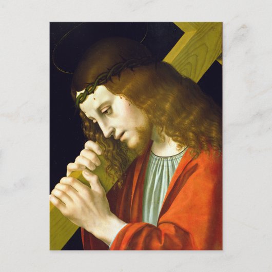 Marco d'Oggiono Christ, der das Kreuz trägt Postkarte (Vorderseite)
