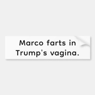 Marco furzt in Trumps Vagina Hankamer Artjunkhaus Autoaufkleber