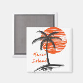 Marco Insel Palme Florida Magnet (Vorderseite/Rückseite)