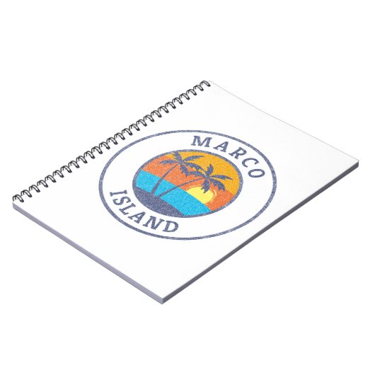 Marco Island, Florida Faded Classic Style Notebook Notizblock (Linke Seite)
