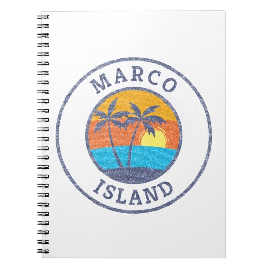 Marco Island, Florida Faded Classic Style Notebook Notizblock (Vorderseite)
