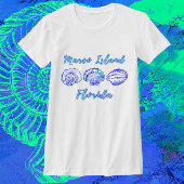 Marco Island Florida Hübsch Ocean Blue Seashells T-Shirt