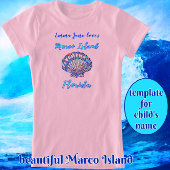 Marco Island Florida Hübsch Seashell mit Namen T-Shirt