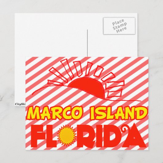 Marco Island, Florida Postkarte (Vorne/Hinten)