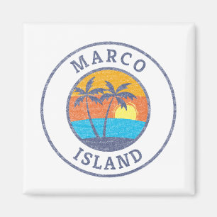 Marco Island, Florida verblasster klassischer Stil Magnet