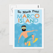 Marco Island Fun Hipster Travel Postkarte (Vorne/Hinten)