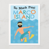 Marco Island Fun Hipster Travel Postkarte (Vorderseite)