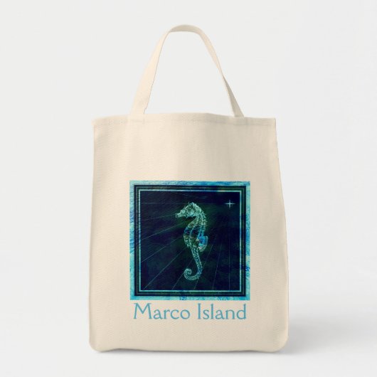 Marco Island Seepferd Tote Bag Tragetasche (Vorne)