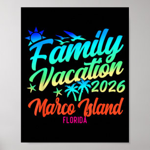 Marco Island Strand Florida Familienurlaub Sommer Poster