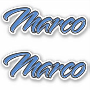 Marco Name blue Aufkleber Sticker Stickerset