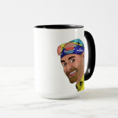 Marco Pantani Il Pirata Digitales Portrait Zeichne Tasse (VorderseiteRechts)