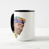 Marco Pantani Il Pirata Digitales Portrait Zeichne Tasse (Vorderseite Links)