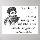 Marco Polo am Pool Funny Poster (Vorne)