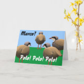 Marco Polo-Geburtstag Karte (Gelbe Blume)