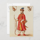 Marco Polo in Tartar-Kostüm gekleidet Postkarte (Vorne/Hinten)
