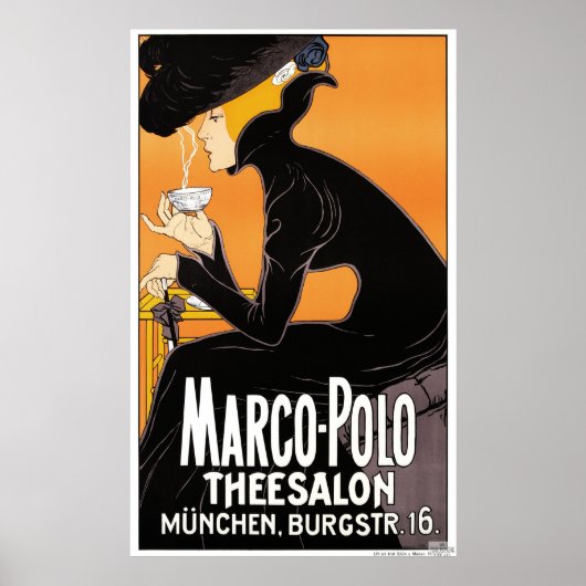 Marco Polo Thee Salon - Vintage Werbung Poster (Vorne)