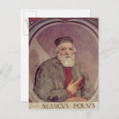 Marco Polo vom "Sala del Mappamondo" Postkarte (Vorne/Hinten)