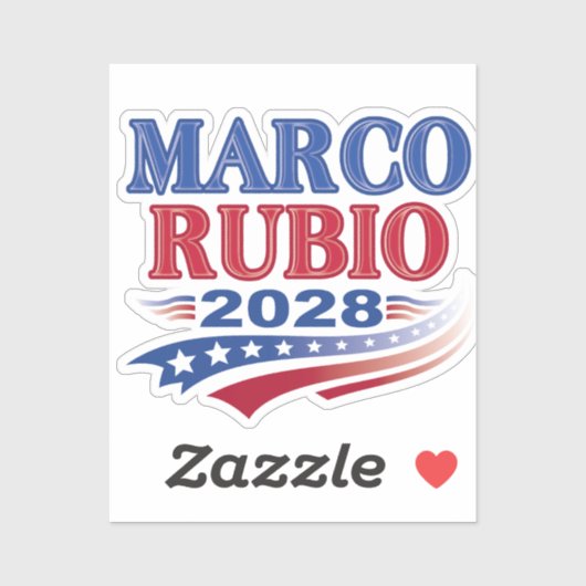 Marco Rubio 2028 (3.) Aufkleber (Blatt)