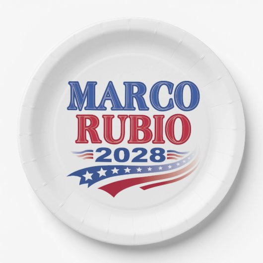 Marco Rubio 2028 (3.) Pappteller (Vorderseite)