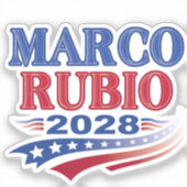 Marco Rubio 2028 (3st) Aufkleber (Vorderseite)