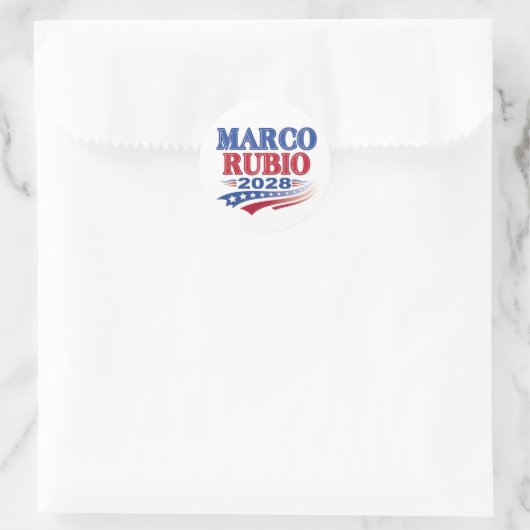 Marco Rubio 2028 (3st) Runder Aufkleber (Tasche)