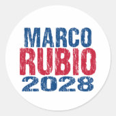Marco Rubio 2028 (dis) Runder Aufkleber (Vorderseite)