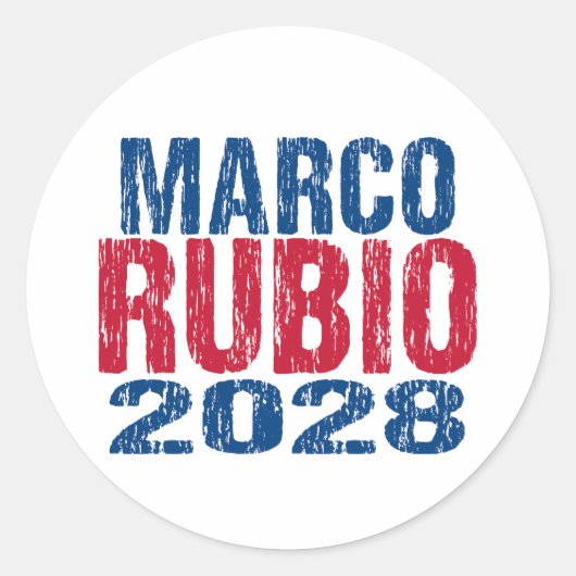 Marco Rubio 2028 (dis) Runder Aufkleber (Vorderseite)