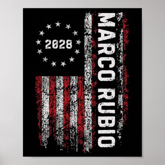 Marco Rubio 2028 President 48 Election Campaign Us Poster (Vorne)