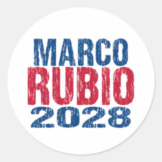 Marco Rubio 2028 (unangenehm) Runder Aufkleber