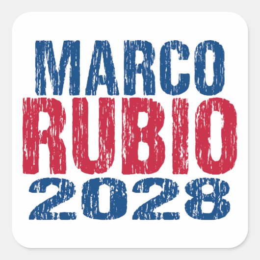 Marco Rubio 2028 (ungl) Quadratischer Aufkleber (Vorderseite)