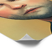Marco Rubio Comic Style Poster (Ecke)