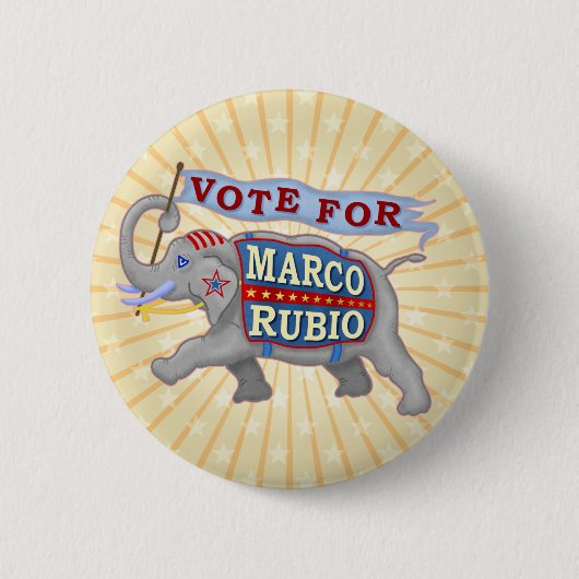 Marco Rubio Elefant Präsidenten-2016 Republikaner Button (Vorderseite)