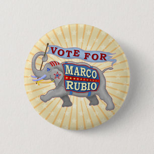 Marco Rubio Elefant Präsidenten-2016 Republikaner Button