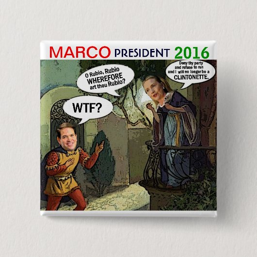 Marco Rubio für Präsidenten 2016 Button (Vorderseite)