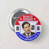 Marco Rubio für Präsidenten 2016 Button (Vorne & Hinten)